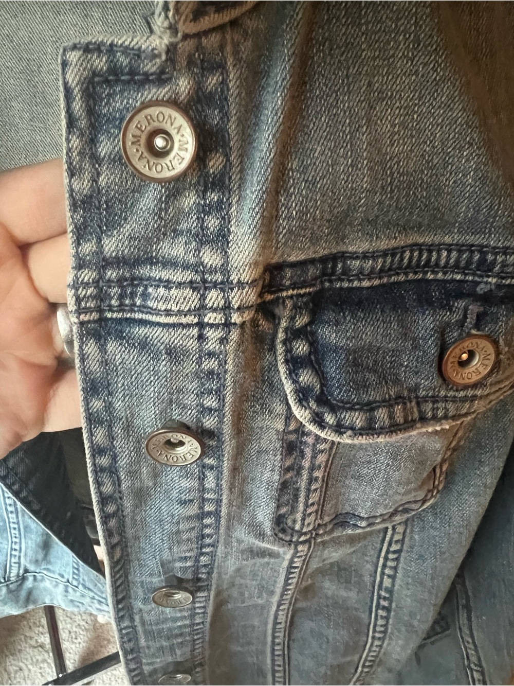 Merona Light Wash Blue Denim Jacket - Picture 3 of 4